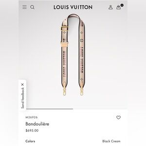 Louis Vuitton Bandoulière strap New